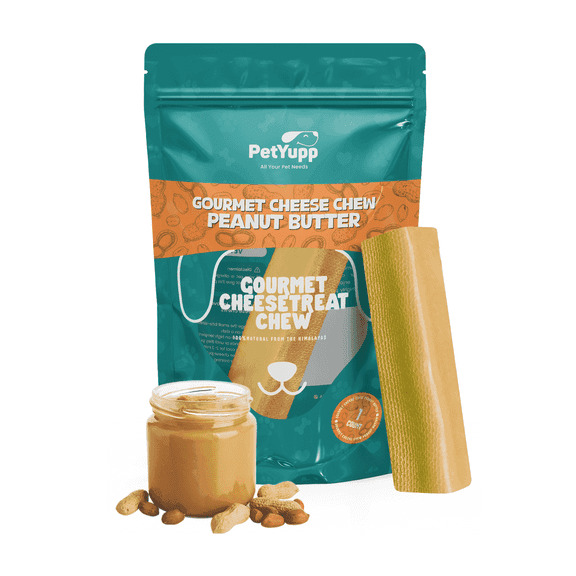 PetYupp Yak Cheese Dog Chew, Peanut Butter Flavor, Large, 1 Count