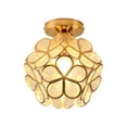 thumbnail image 1 of Petal Ceiling Light Vintage Industrial Ceiling Lamp Metal Chandelier Creative Ceiling Lamp Shade Interior Lights for Hallway Entryway Bedroom, 1 of 5