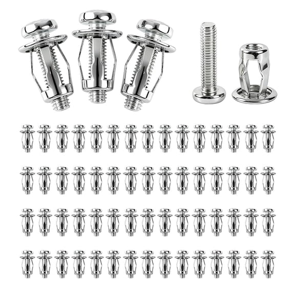 Petal Expansion Rivet Nut Set M4-M6 – Carbon Steel Press-to-Lock Rivet Nuts, Firm Holding for Thin Panels, Suitable for Automotive and Furniture Repair