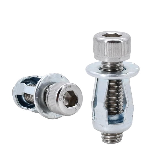 Petal Expansion Screws M4 M5 M6 M8 Molly Jack Nut Rivet Nuts Insert Expansion Screw Petal Shape Metal Panel License Fix Lock Clamp Rivnut Rivets Kits(Socket Head (Silver),M4x20(10Pcs))