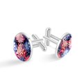 thumbnail image 1 of Petal Flower Elegant Silver Stainless Steel Men's Cufflinks Set for Formal Attire - Ideal for Weddings and Business Meetings, 1 of 6