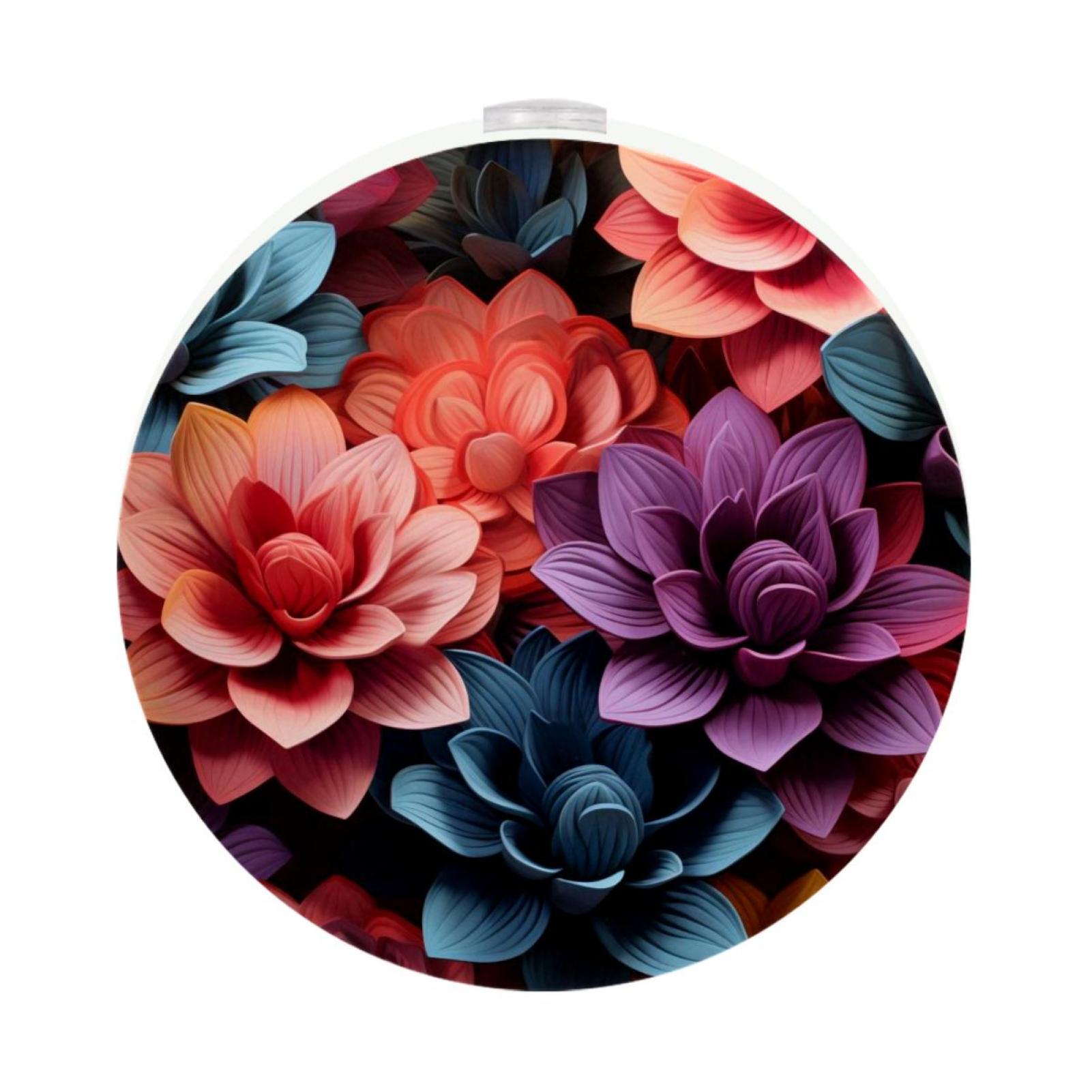 Petal Flower LED Round Night Light2PCS Bright and Compact Plugin