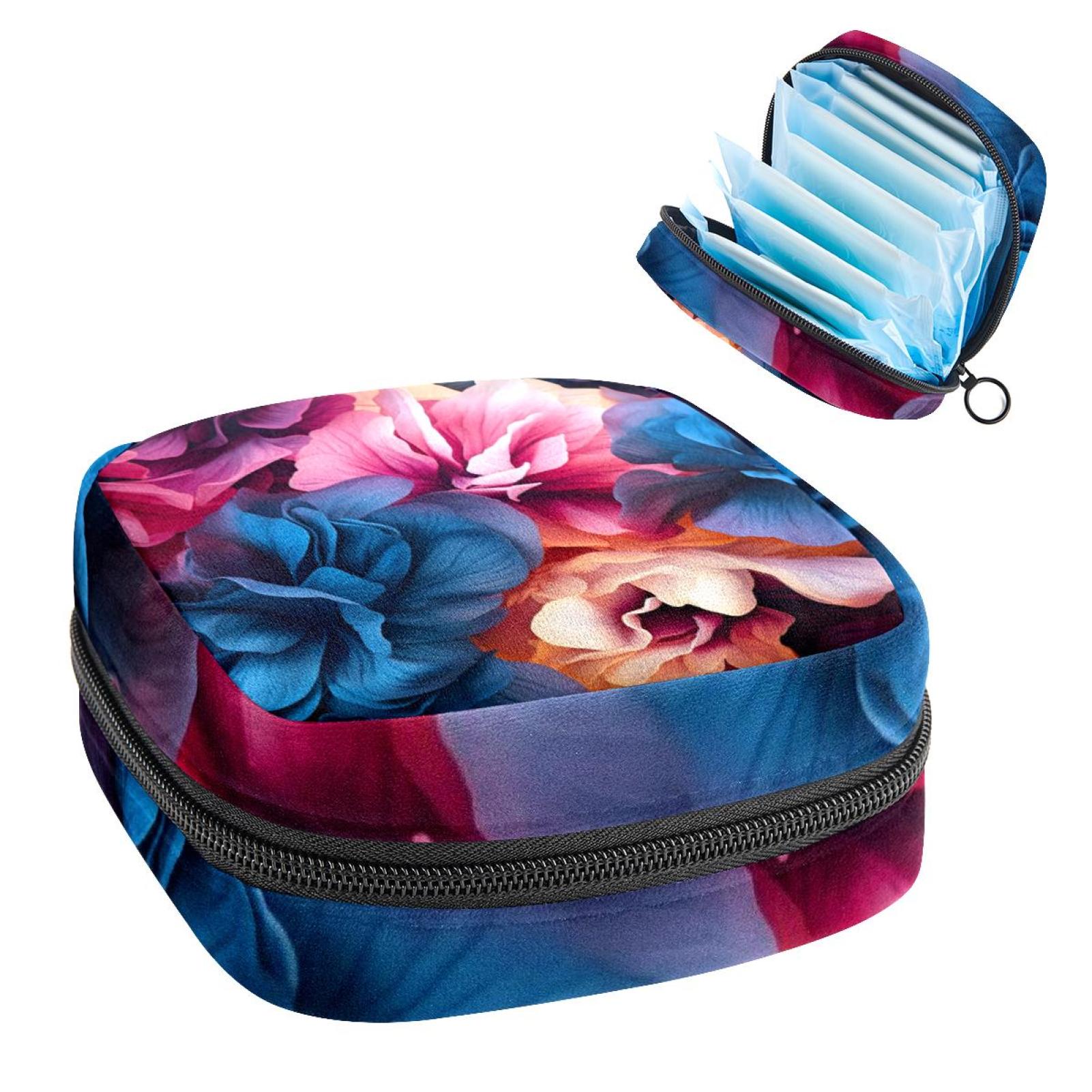 Petal Flower Period Pouch Sanitary Napkin Purse, Small Zipper