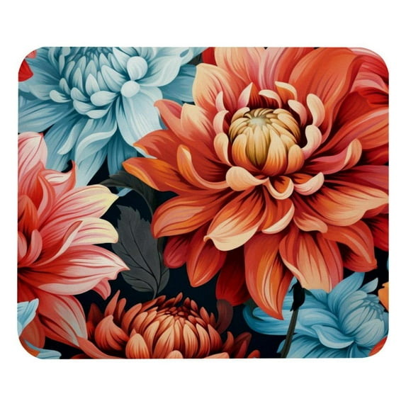Petal Flower Printed Desk Mat Mousepad, Non-Slip Rubber Bottom, 8.3x9.8 Inch, Suitable for Office and Gaming