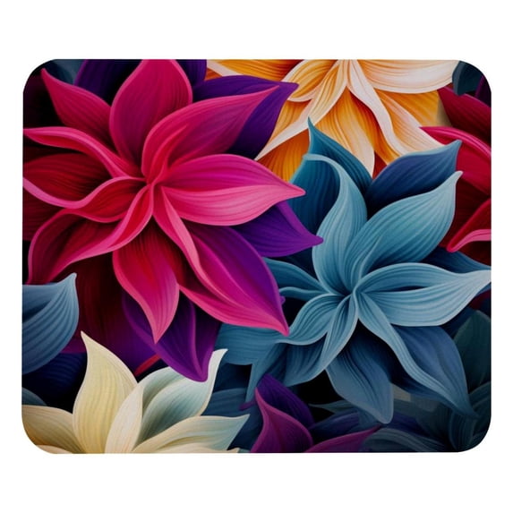 Petal Flower Square Desk Mat Gaming Mouse Pad, 8.3x9.8 Inch Non-Slip Rubber Bottom Printed Design - Suitable for Office and Gaming