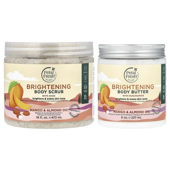 Petal Fresh Brightening Set, Mango & Almond Oil, 2 Piece Set