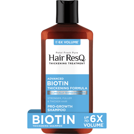 Petal Fresh Hair ResQ Thickening Shampoo, Advanced Biotin Pro-Growth Formula for All Hair Types, 12 fl oz