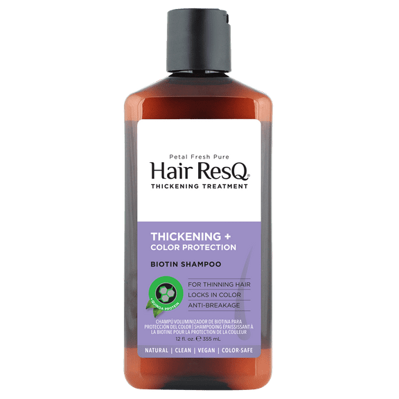 Petal Fresh Pure Hair ResQ Thickening Treatment Color Protection Biotin Shampoo, 12 fl oz (355 ml)