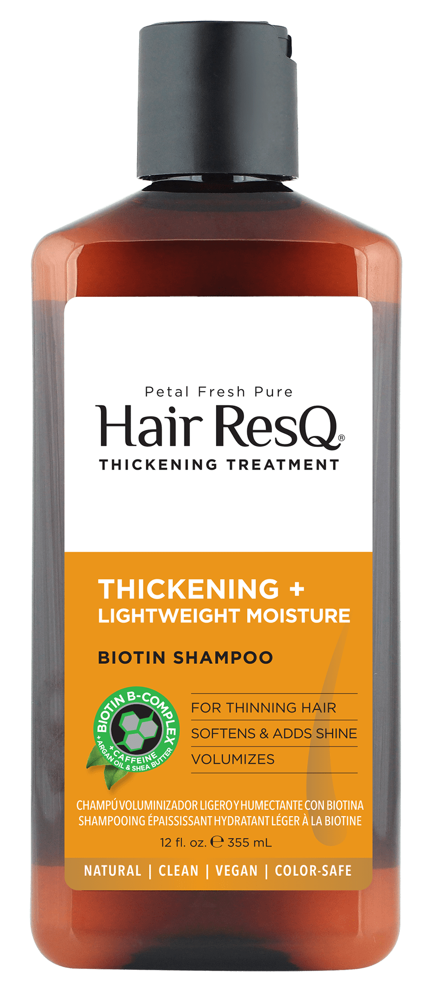 Petal Fresh Pure Hair ResQ Thickening Treatment Lightweight Moisture Biotin Shampoo, 12 fl oz (355 ml)