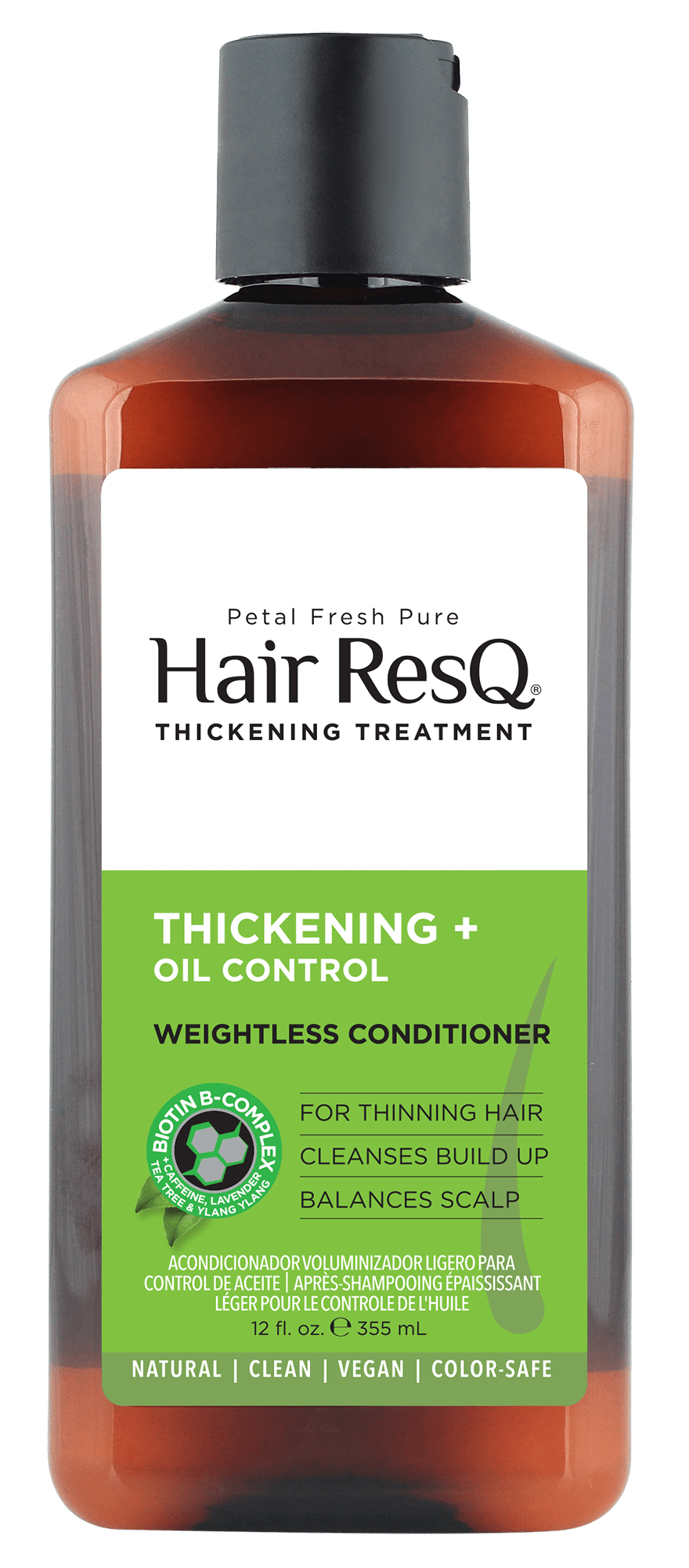 Petal Fresh Pure Hair ResQ Thickening Treatment Oil Control Weightless Conditioner with Biotin, 12 fl oz (355 ml)