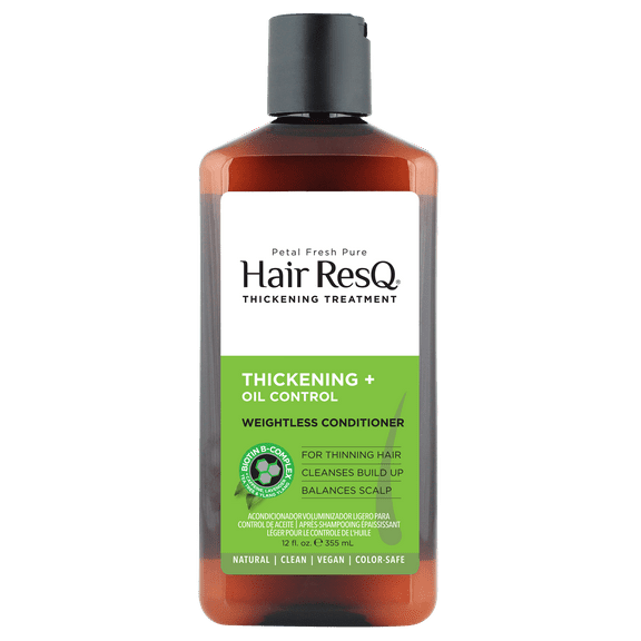 Petal Fresh Pure Hair ResQ Thickening Treatment Oil Control Weightless Conditioner with Biotin, 12 fl oz (355 ml)