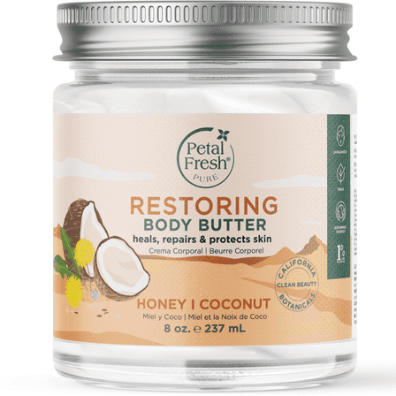 Petal Fresh Restoring Body Butter, Honey & Coconut 8 oz