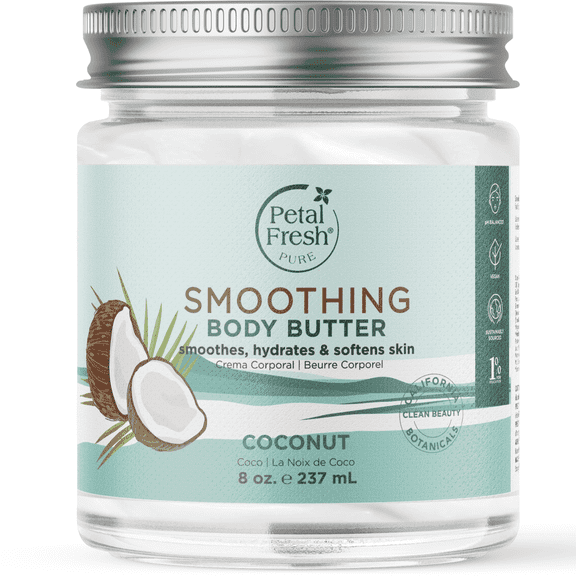 Petal Fresh Smoothing Body Butter, Coconut 8 oz