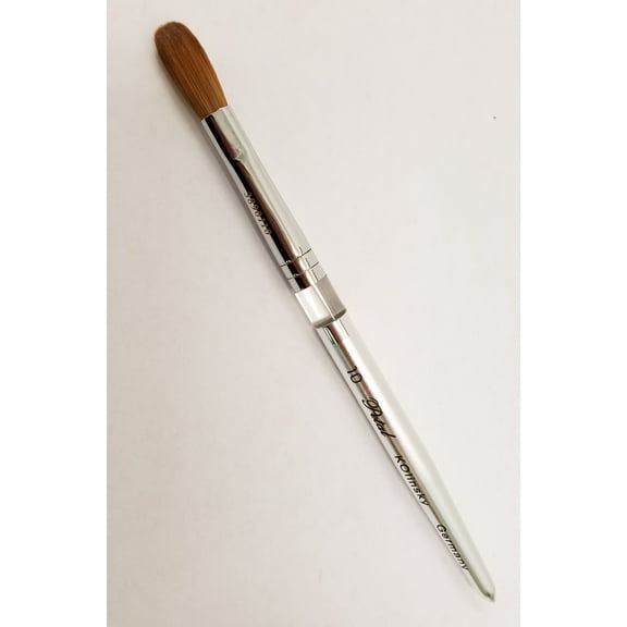 Petal Kolinsky Silver Handle Acrylic Nail Brush Manicure Powder Size #10 (Crimped)