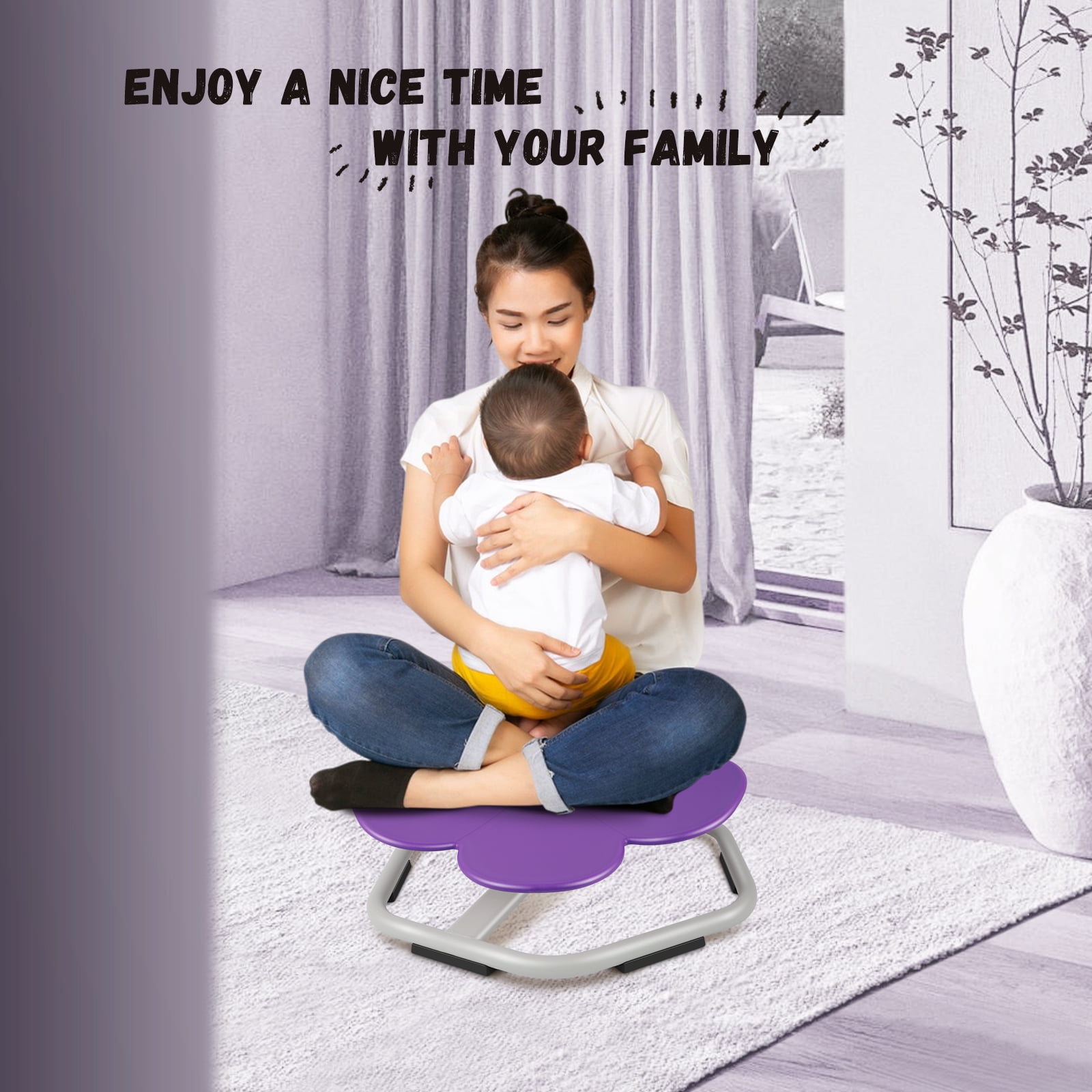 Petal Nonslip Spinning Chair for Autistic Kids, Autism Kids Metal Base