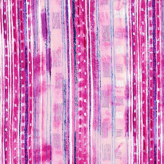 Petal Park Pathway Pink Stripe Cotton Fabric by RJR BTY