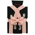 thumbnail image 1 of Petal Peach Boys Suspenders and Bow Tie Set 1 inch X Back, 1 of 7