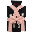 thumbnail image 1 of Petal Peach Boys Suspenders and Bow Tie Set 1 inch X Back, 1 of 9