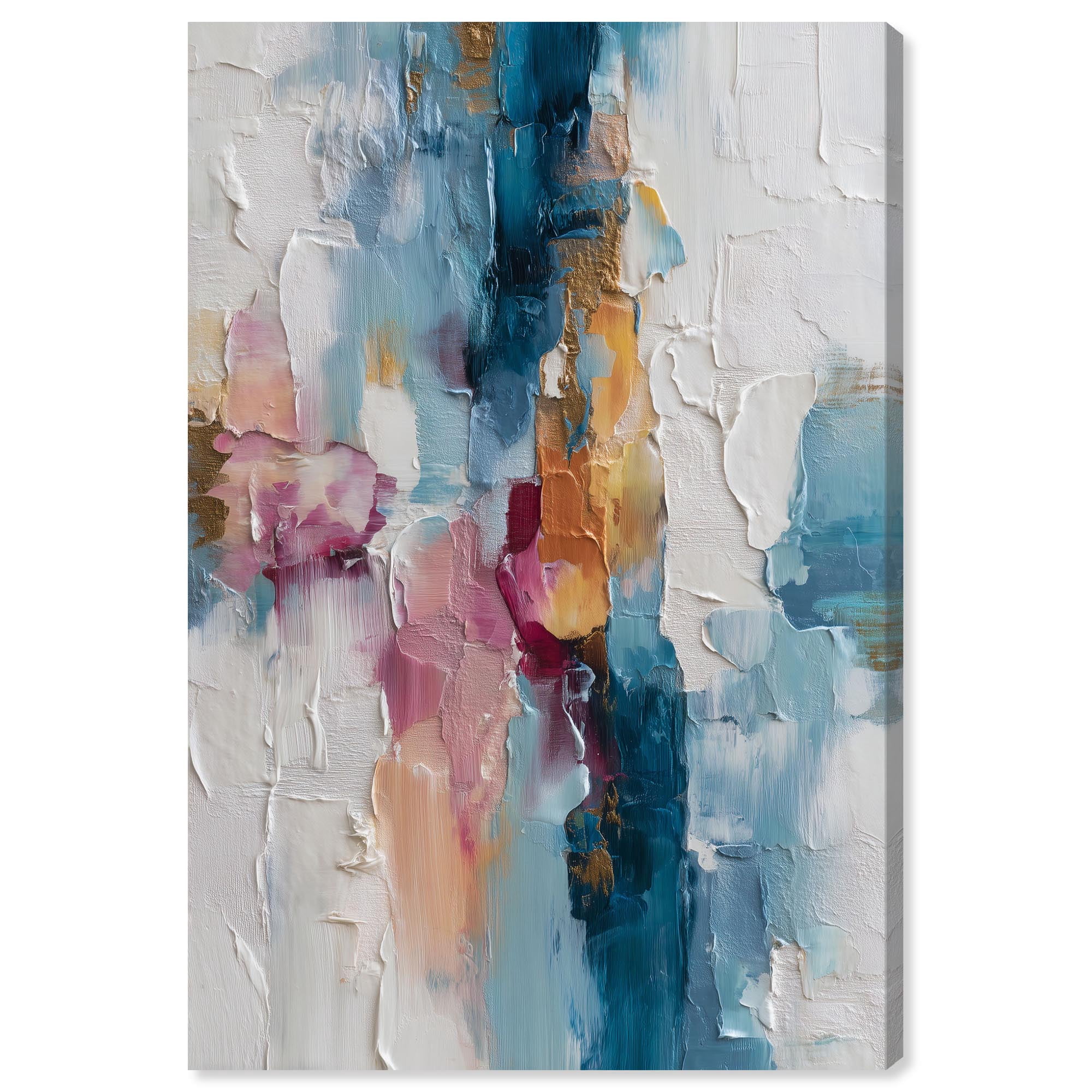 Petal Pink and Ocean Blue II Canvas Modern Wall Decor by Art Remedy, Gallery Wrapped, 10 x 15