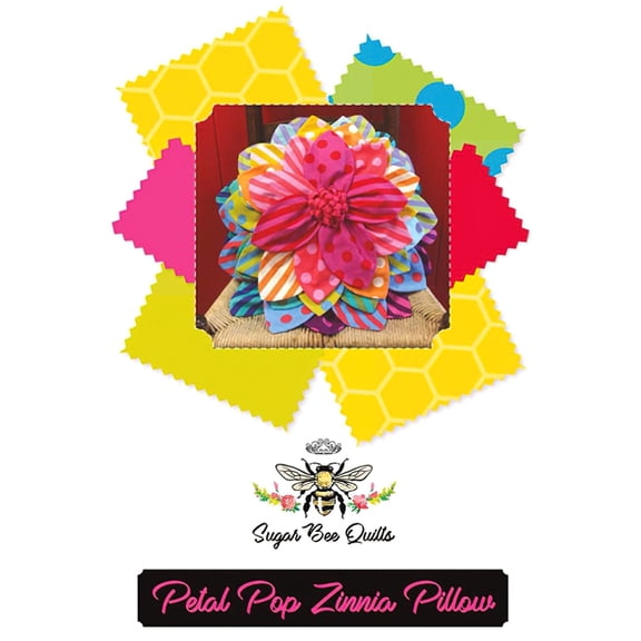 Petal Pop Zinnia Pillow Pattern by Sugar Bee Quilts