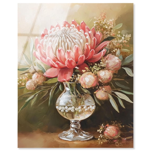 Petal Prism Protea II Acrylic Print Spring Wall Decor by Art Remedy, Ready to Hang, 16 x 20