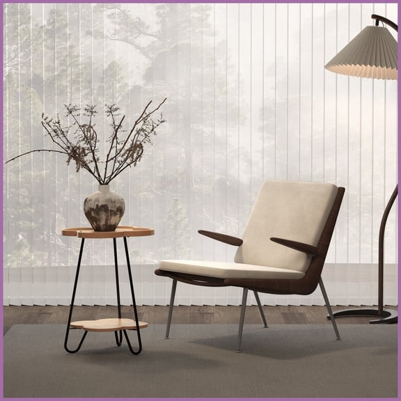 Petal-Shaped Round Coffee Table with Dual-Layer Storage, Space-Saving for Living Room Bedroom Entryway