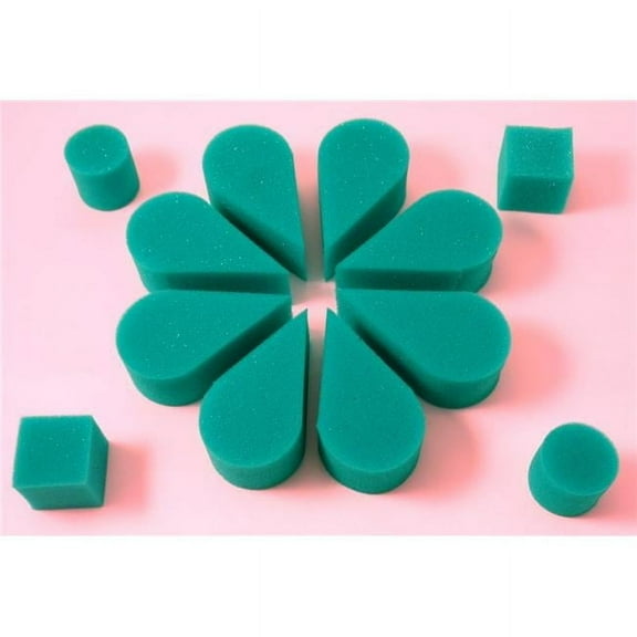 Petal Sponge, Green - Pack of 8