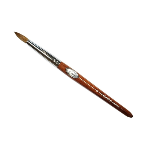 Petal acrylic nail brush kolinsky red wood size 08