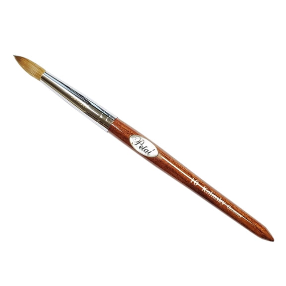 Petal acrylic nail brush kolinsky red wood size 10