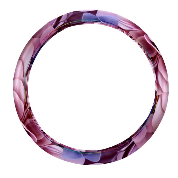 Petal flower 14.5 Inch Printing PVC Leather Auto Accessories Car Wheel Covers Steering Wheel Cover Car Wheel Cover