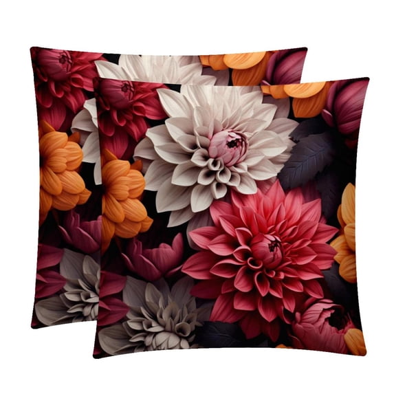 Petal flower Pillow Covers Sets - Decorative Pillows for Bed and Couch - Unique Patterns - Available in 16x16, 18x18, and 20x20 Inches - Set of 2 for Any Occasion