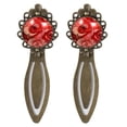 thumbnail image 1 of Petal flowers Elegant Vintage Copper-Colored Stainless Steel Bookmarks - Set of 2 - Ideal Gifts for Book Lovers, 1 of 5