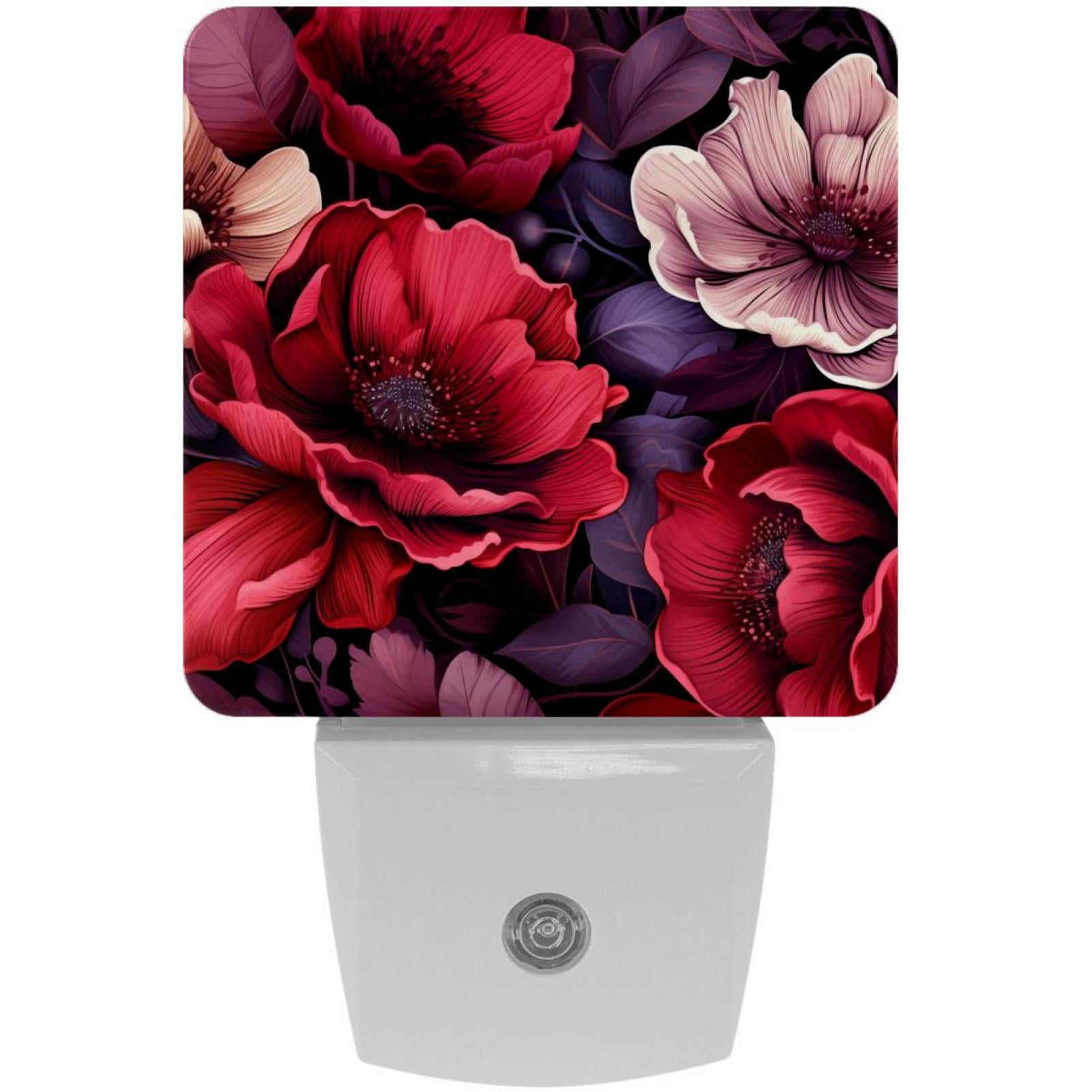 Petal flowers LED Square Night Lights - Modern and Versatile Plug-in ...