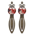 thumbnail image 1 of Petal flowers Vintage Copper Crown-Shaped Bookmarks: Stainless Steel Reading Accessories, Book Marks for Bookworms, 1 of 5