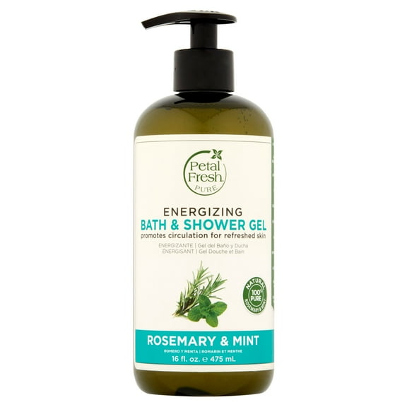 Petal fresh Pure Rosemary & Mint Energizing Bath & Shower Gel, 16 fl oz