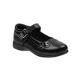 thumbnail image 1 of Petalia Girls' Faux Leather Details Buckle School Shoes (Big Kids) - Black, 3, 1 of 7