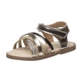 thumbnail image 1 of Petalia Girls Open Toe Strappy Toddler Sandal, Gold, 9, 1 of 5