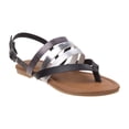thumbnail image 1 of Petalia Open Toe Girl Kids Sandals with Ankle Strap, Black, 4, 1 of 4