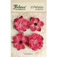 thumbnail image 1 of Petaloo Textured Elements Burlap Blossoms 4/Pkg-Fuchsia, 1 of 2