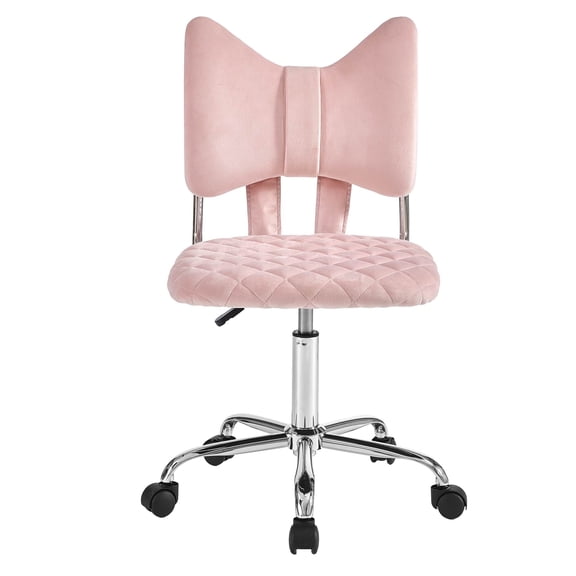 Petals & Pearls Figural Pink Bow Vanity Chair