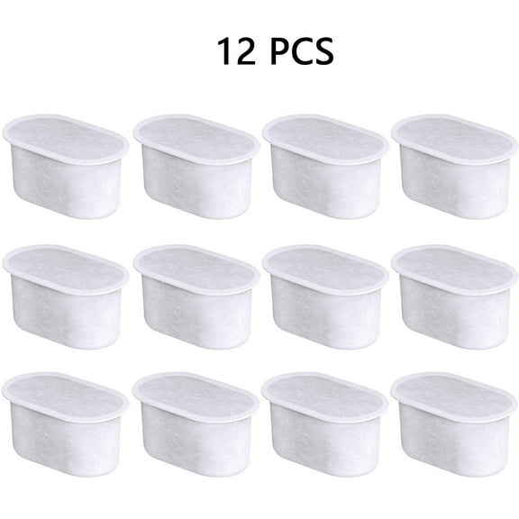 Petavista 12 Pcs Cat Water Fountain Filter Replacement Dog Water Fountain Filter with Active Carbon