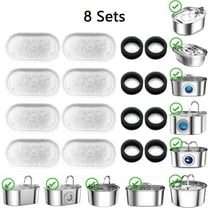 Petavista 16 Filters for Cat Fountain, 8 Filters 8 Foam Filters for Cat Drinking Fountain Replacement Filter for Cat Water Fountain