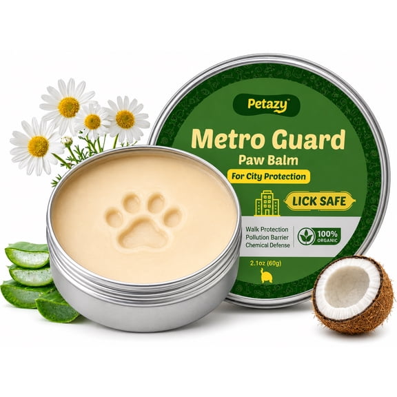 Petazy Metro Guard Paw Balm for Dogs – Organic Protection from Pollution, Hot Pavement, and City Surfaces, Moisturizing Paw & Nose Balm for Healthy Skin