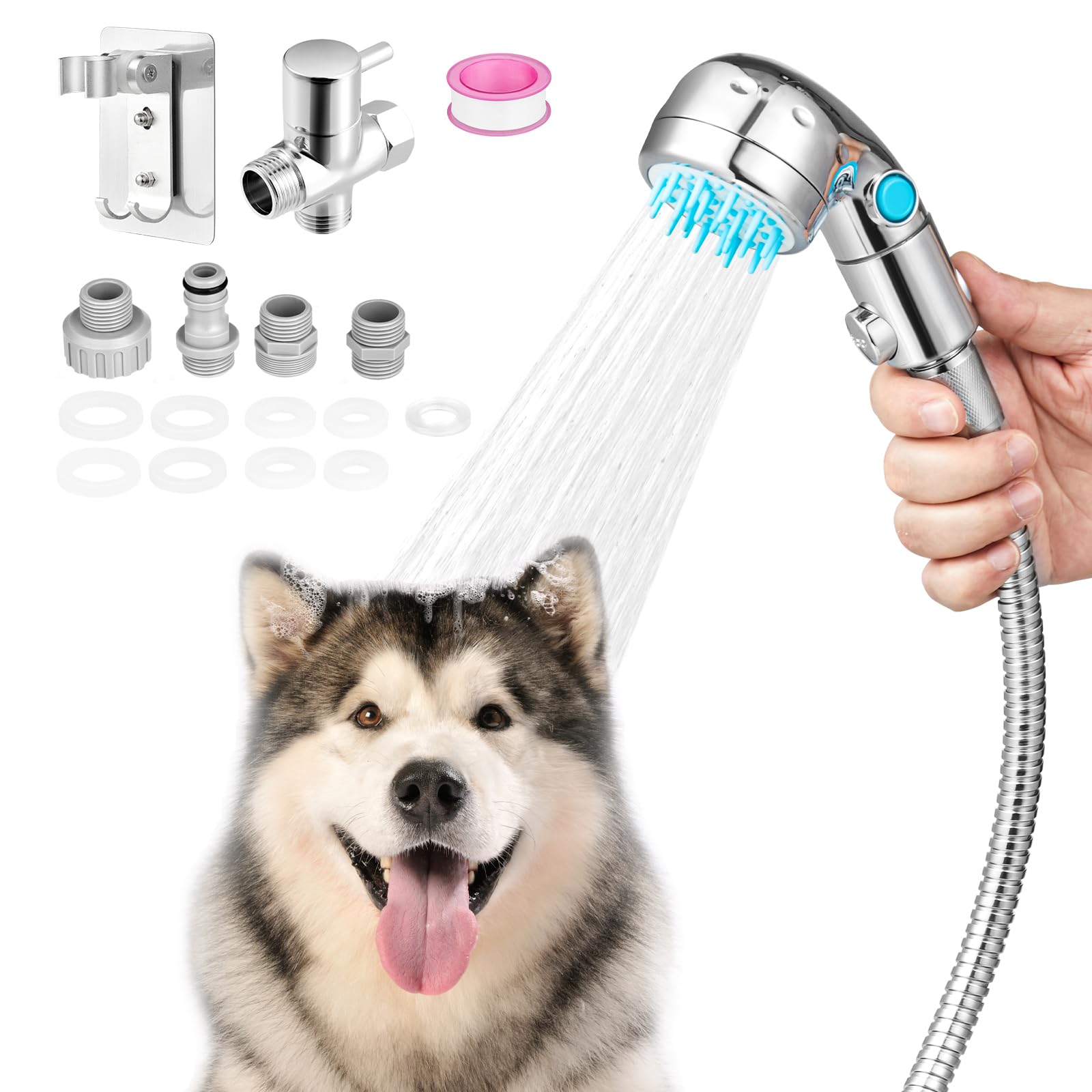 Petbank Dog Shower Attachment, Dog HYZ01 Shower Sprayer Attachment Set