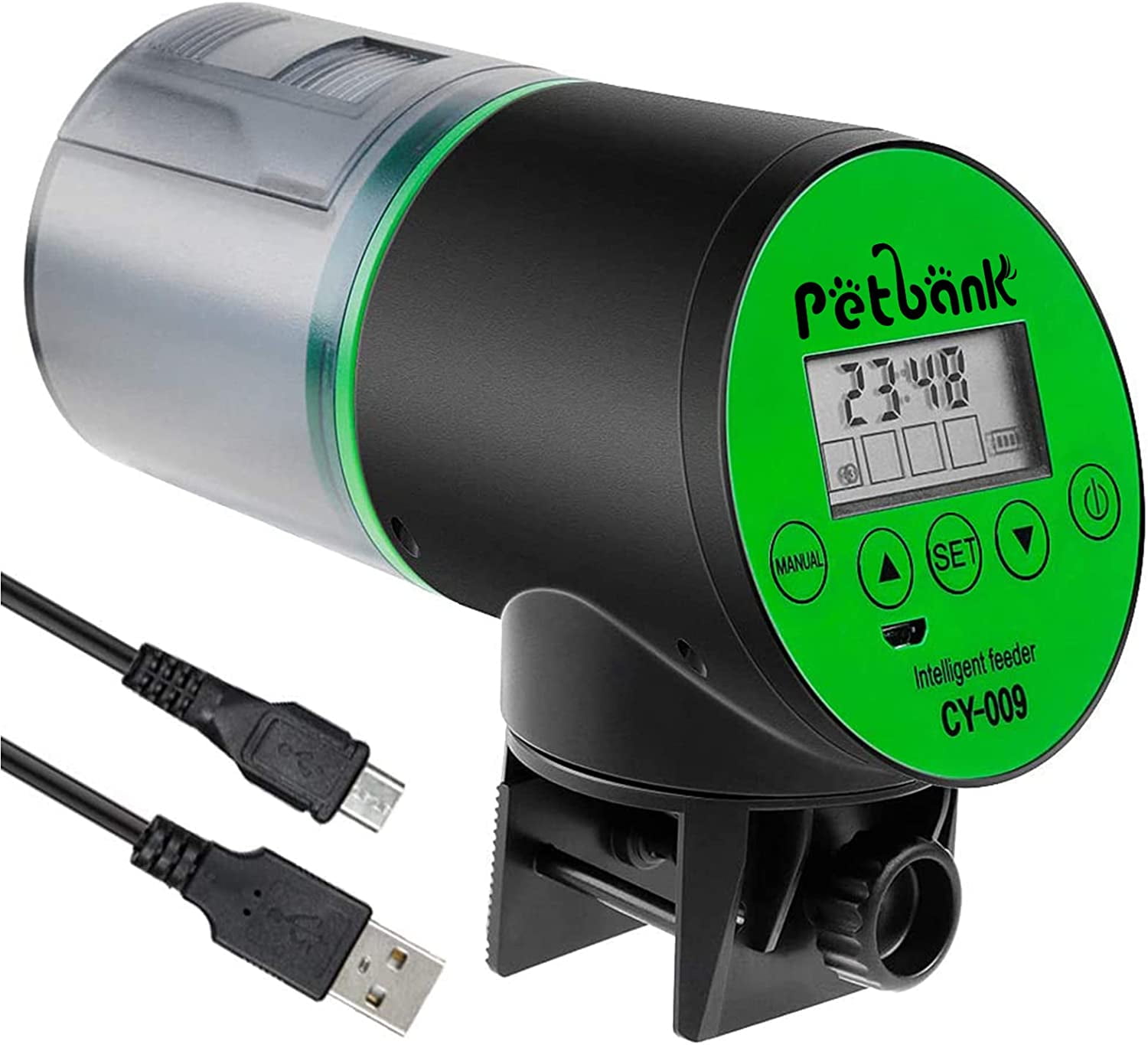 Petbank USB Charging Automatic Fish Feeder Auto Fish Food Feeder Timer Dispenser for Aquarium or Small Fish Turtle Tank Walmart Business Supplies