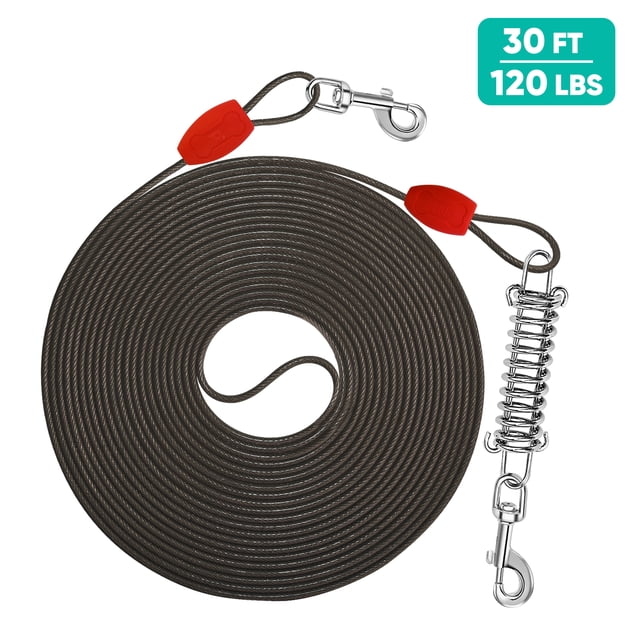 Coastal Pet Products DCP33320BLK Nylon Poly Big Dog Tie Out, 20-Feet, Black