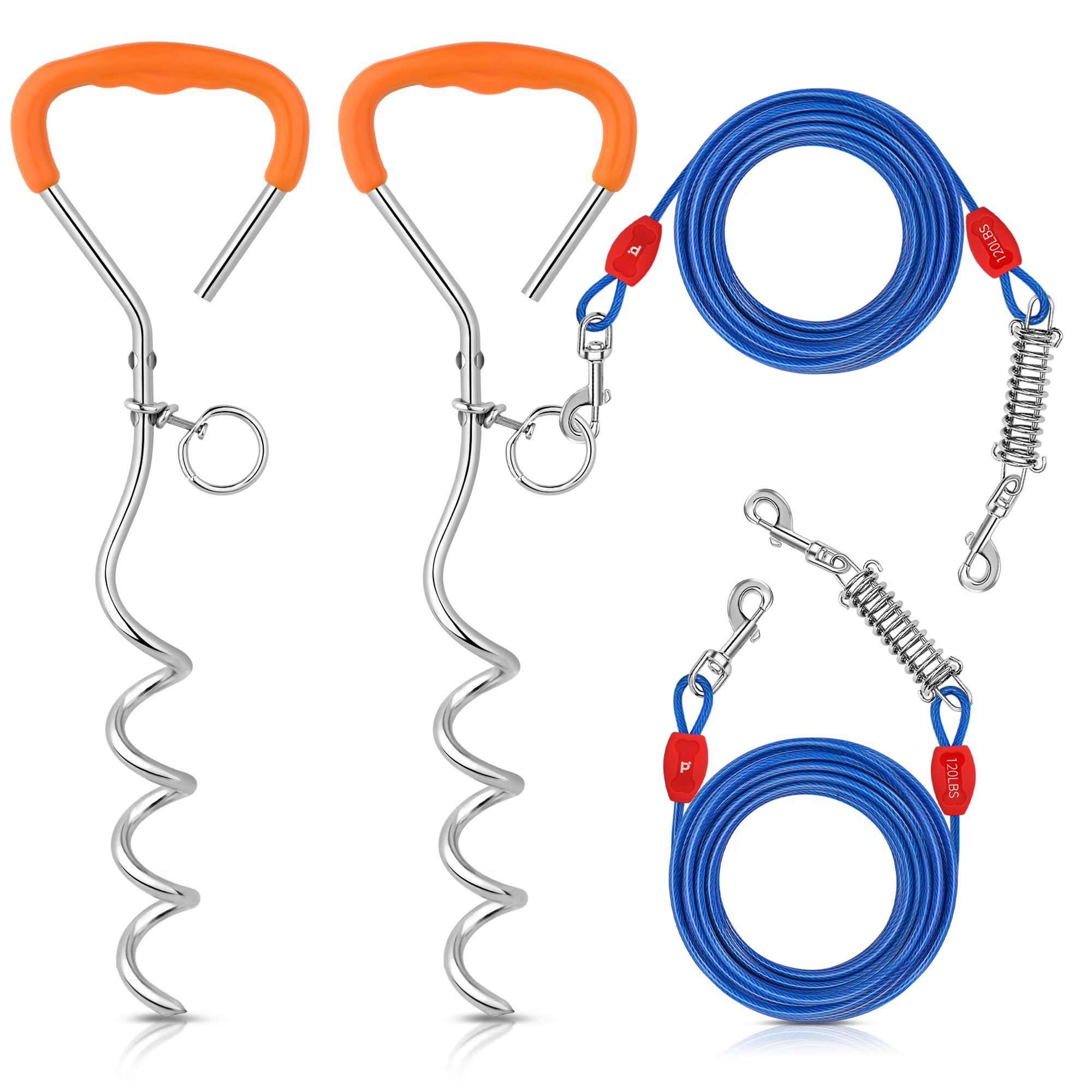 Vibrant Life TieOut Stake with Stabilizer Wings for Dogs, Extra Large, 18"