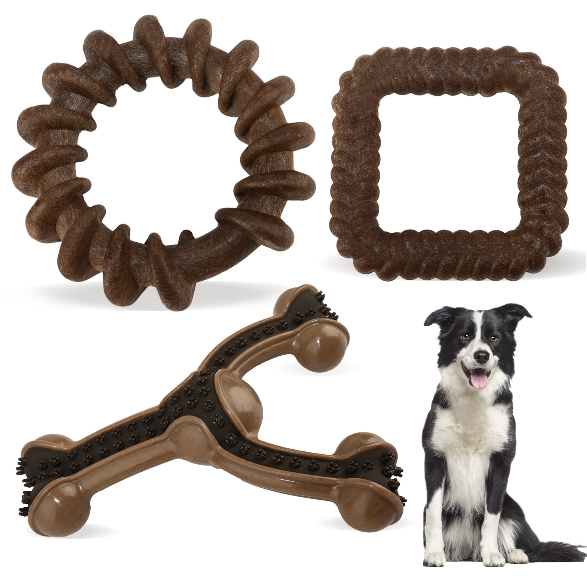 Petbobi Dog Chew Toy for Aggressive Chewers, Nylon Tough Bacon Flavor