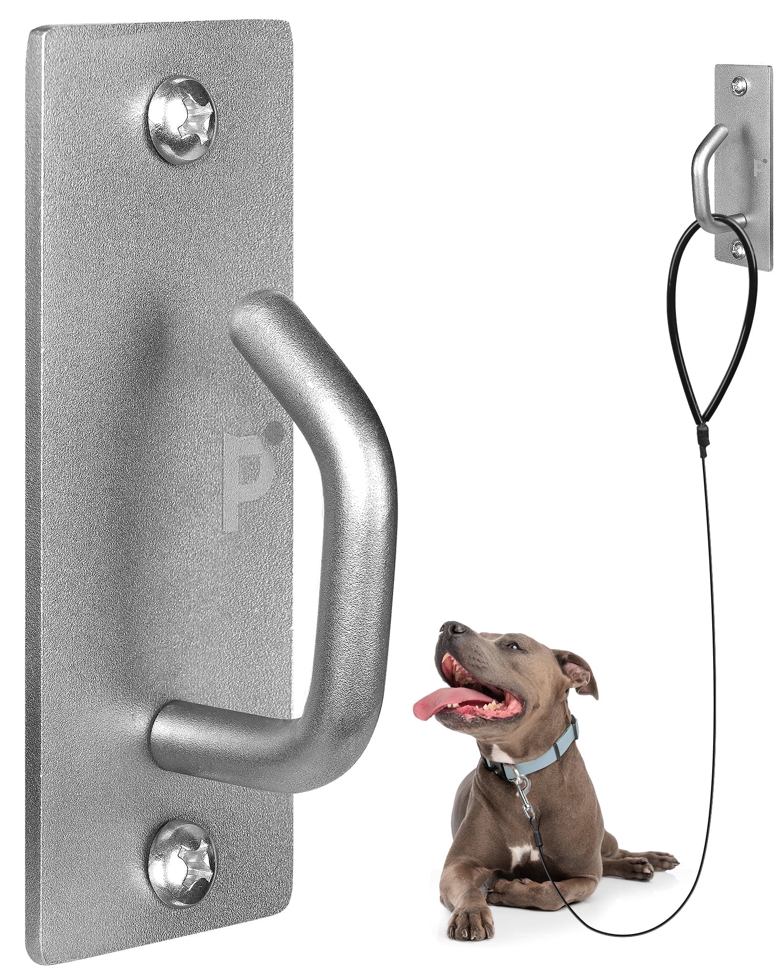 Petbobi Dog Leash Hooks for Wall - Heavy Duty Stainless Steel Leash Holder - Wall Mounted for Home Entryway, Garage & Pet Kennels - Space Saving