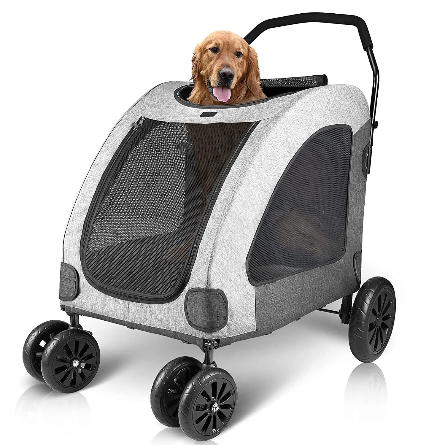 Petbobi Dog Stroller Waterproof Storage Detachable Folding 4 Wheel for
